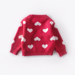 2 Cute 100% Cotton Heart Sweater Toddler