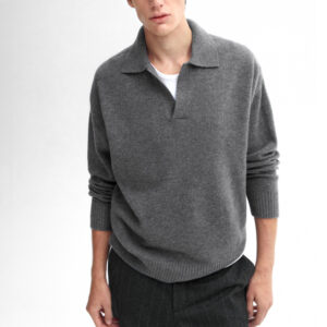 5 Cashmere Wool Knit Polo Men