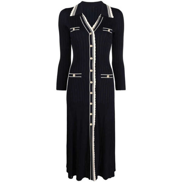Rib Knit Modest Sweater Dress