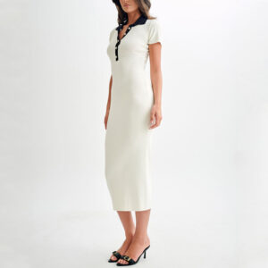 640cb238-54ff-4626-a1af-8a9ea4f9e84d 16 gg Ribbed Contrast Maxi Knitted Dress