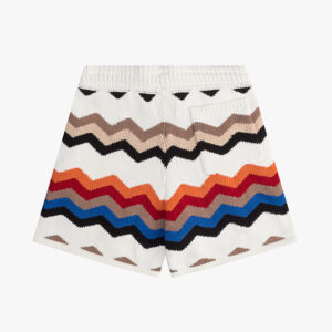 6884e32a-ded6-4ca9-b4ae-aefd1fa6a1c3 Wave Jacquard Knitted Shorts With Pockets