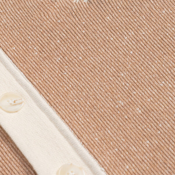 Contrast Knit Button Up Polo Men