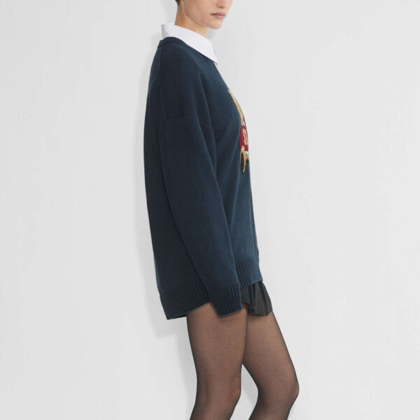 Bear Intarsia Sweater Women - Image 4