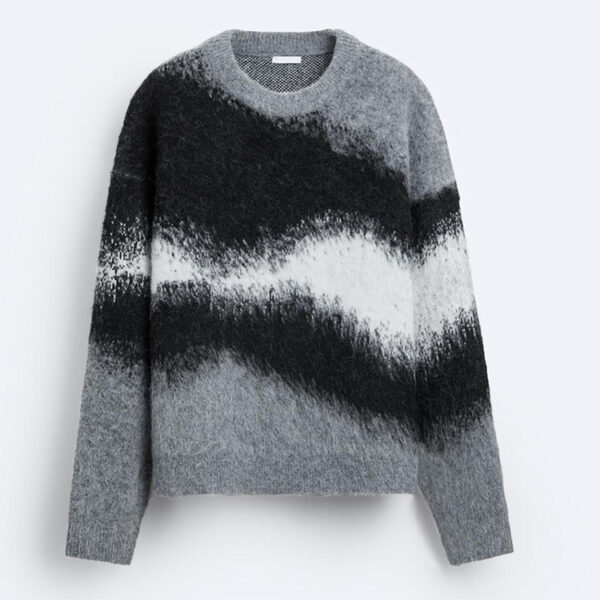 Jacquard Mohair Sweater Men - Image 5