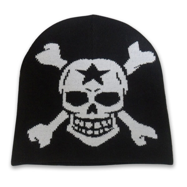 Skull Knitted Beanie Unisex - Image 2