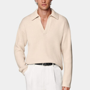 Cashmere Wool Polo Sweater