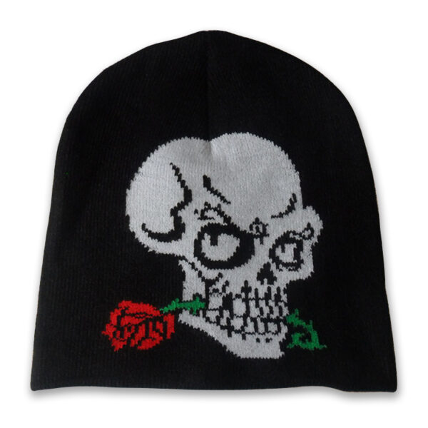 Skull Knitted Beanie Unisex - Image 3