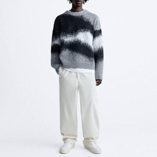 Jacquard Mohair Sweater Men - Image 4