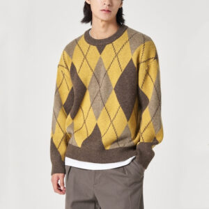Argyle Mohair Sweater Men