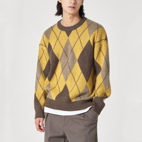 Argyle Mohair Sweater Men