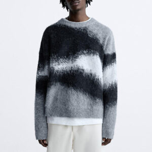 Jacquard Mohair Sweater Men
