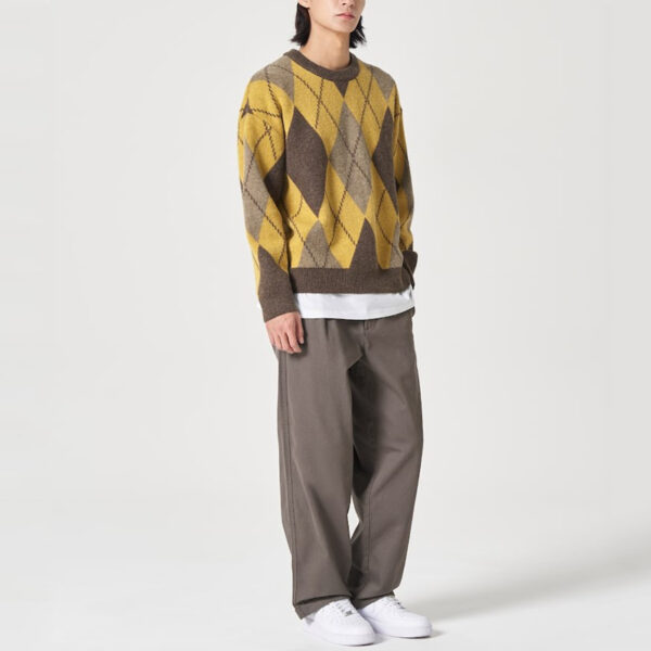 Argyle Mohair Sweater Men - Image 4