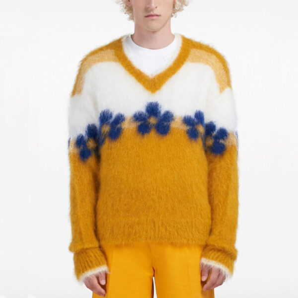 Floral Intarsia Mohair Sweater - Image 2