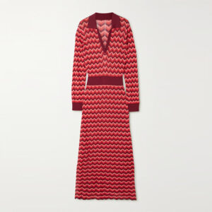 Red Polo Neck Sweater Dress