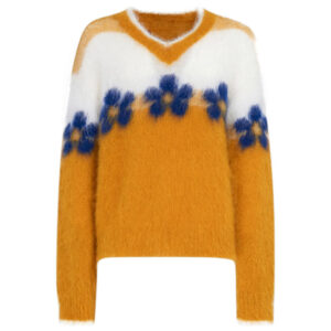 Floral Intarsia Mohair Sweater