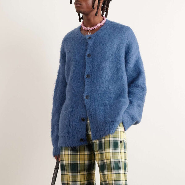 Mohair Wool Cardigan Sweater - Image 2
