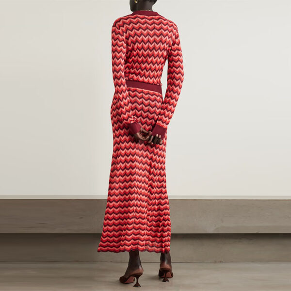 Red Polo Neck Sweater Dress - Image 3