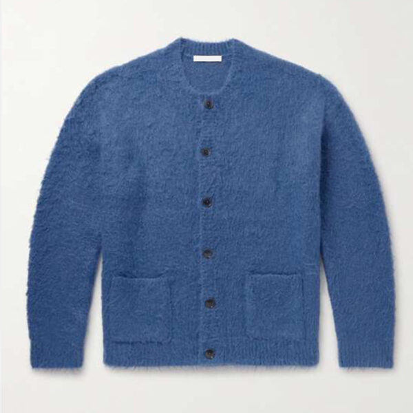 Mohair Wool Cardigan Sweater - Image 4