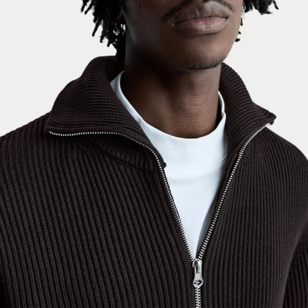 Zip Up Cardigan Sweater - Image 5