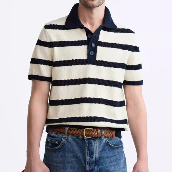 Cotton Polo Shirt Sweater - Image 4